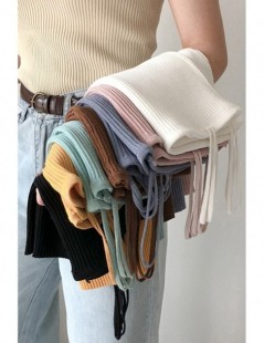 Tank Tops 2019 Autumn Winter Bottoming Tops Undershirts Solid Color Sexy Casual Camis Sling Tank Tops Knitting Elasticity Fas...