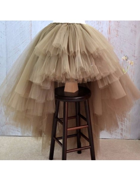 Skirts Asymmetrical High Low Tiered Puffy Tulle Skirts For Women Special Designed Floor Length Long Women Skirt Tutu 2017 Cus...