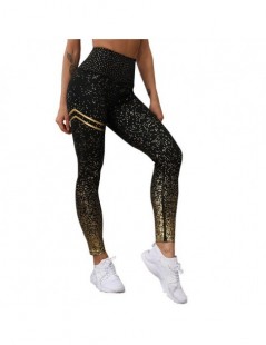 Leggings High Waist Fitness Leggings Women Workout Gold Print Leggings Female Activewear Leggins Sportswear Jeggings - Black ...