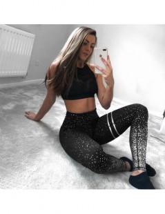 Leggings High Waist Fitness Leggings Women Workout Gold Print Leggings Female Activewear Leggins Sportswear Jeggings - Black ...