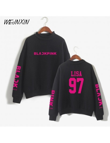 Hoodies & Sweatshirts Women Sweatshirt Blackpink Concert Hoodie Pullover Loose Turtleneck Hoodies JENNIE ROSE LISA JISOO Memb...