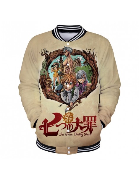 Hoodies & Sweatshirts New Kpop Fashion Anime Manga White Cartoon Women Men 3D Print nanatsu no taizai Jacket Baseball Uniform...