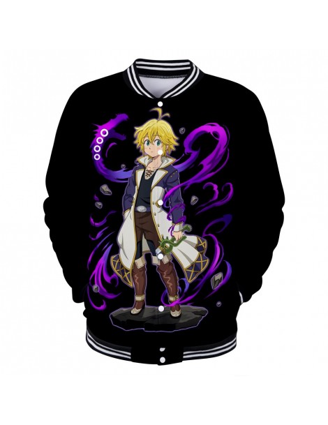 Hoodies & Sweatshirts New Kpop Fashion Anime Manga White Cartoon Women Men 3D Print nanatsu no taizai Jacket Baseball Uniform...