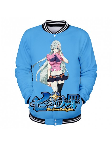 Hoodies & Sweatshirts New Kpop Fashion Anime Manga White Cartoon Women Men 3D Print nanatsu no taizai Jacket Baseball Uniform...