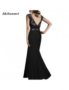 Dresses Vintage Summer Women Backless Sleeveless Long Maxi Dress Sexy O Neck Ladies Mermaid Lace Slim Belt Evening Party Dres...