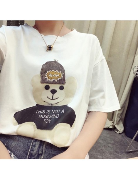 T-Shirts 2019 New Mickey Mouse T-Shirt Women Cotton Print loose Female Tshirt Korean cute Tee Clothes women tops - Pink - 4G4...