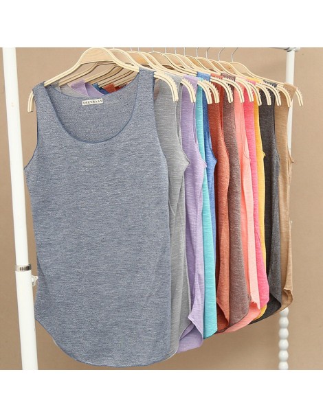 Tank Tops Spring Summer New Fitness Tank Tops Women Sleeveless Round Neck Loose T Shirt Ladies Vest Singlets Slim T-shirts Wo...