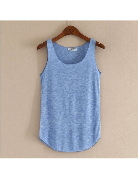 Tank Tops Spring Summer New Fitness Tank Tops Women Sleeveless Round Neck Loose T Shirt Ladies Vest Singlets Slim T-shirts Wo...