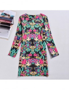 Dresses Plus Size Women Clothing Spring Fall Fashion Flower Print Women Dress Ladies Long Sleeve Casual Spring Dresses Vestid...