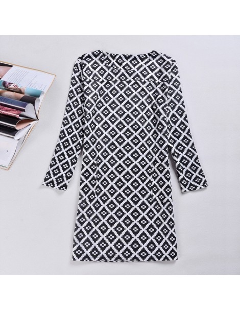 Dresses Plus Size Women Clothing Spring Fall Fashion Flower Print Women Dress Ladies Long Sleeve Casual Spring Dresses Vestid...