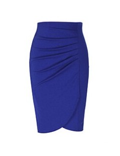 Skirts Womens Embroidery Blue Elegant Vintage Party Pencil Bodycon Dobby fabric Evening Party Skirt - BLUE - 4Y3878558835-2 $...