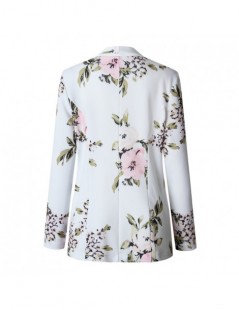 Blazers Elegant Blazer Feminino Women Floral Long Sleeve Blazer Notched Collar Coat Female Outerwear z0521 - Beige - 4F413408...