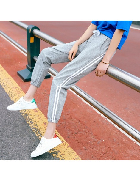 Pants & Capris Cotton Harem Pants Woman Side Striped 2018 Summer Fashion Casual Ankle-Length Women's Tracksuits Trousers Loos...