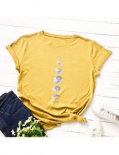 T-Shirts Moon Print Cotton Summer T Shirt Women O Neck Graphic Tees Casual Plus Size 5XL T-shirt Womens Aesthetic Shirts Tops...