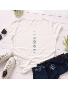 T-Shirts Moon Print Cotton Summer T Shirt Women O Neck Graphic Tees Casual Plus Size 5XL T-shirt Womens Aesthetic Shirts Tops...