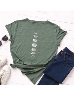 T-Shirts Moon Print Cotton Summer T Shirt Women O Neck Graphic Tees Casual Plus Size 5XL T-shirt Womens Aesthetic Shirts Tops...