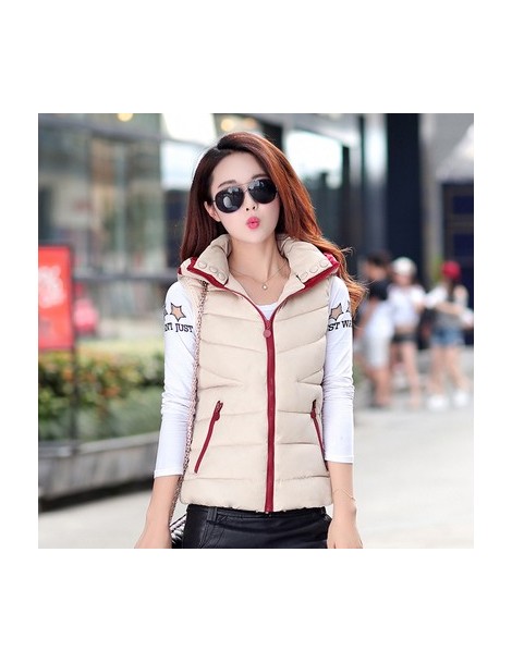 Parkas Women Winter Coats New 2018 Autumn Winter Sleeveless Hooded Slim Black Padded Jacket Female Plus Size Parka Short Femi...