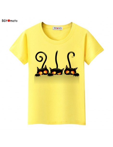 T-Shirts Hot sale summer naughty black cat 3D T shirt women lovely cartoon tshirt Good quality original brand shirts casual t...