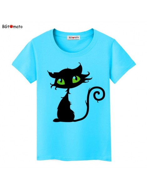 T-Shirts Hot sale summer naughty black cat 3D T shirt women lovely cartoon tshirt Good quality original brand shirts casual t...