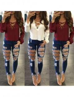 Jeans Hole Ripped Jeans Women Pants Cool Denim Vintage Pencil Jeans for Girl Mid Waist Casual Pants Female Summer Style 24016...