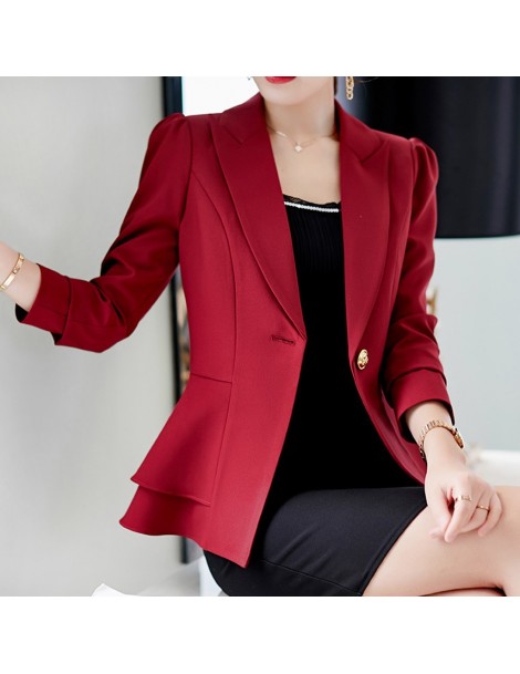 Slim Blazer For 2019 Fashion Lady Suit Coat Black Business Blazer Long ...