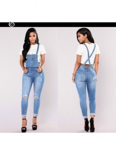 Jeans Denim Overalls Woman 2018 Jean Jumper Female Denim Jumpsuit Sexy Suspenders Pants Women Trousers High Waist Ripped Jean...