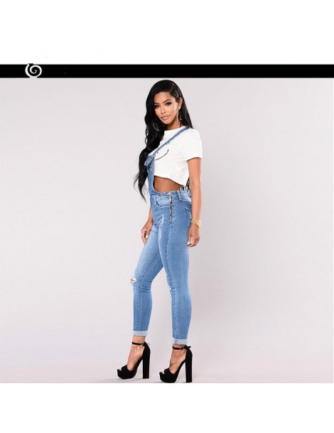 Jeans Denim Overalls Woman 2018 Jean Jumper Female Denim Jumpsuit Sexy Suspenders Pants Women Trousers High Waist Ripped Jean...