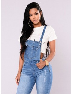 Jeans Denim Overalls Woman 2018 Jean Jumper Female Denim Jumpsuit Sexy Suspenders Pants Women Trousers High Waist Ripped Jean...