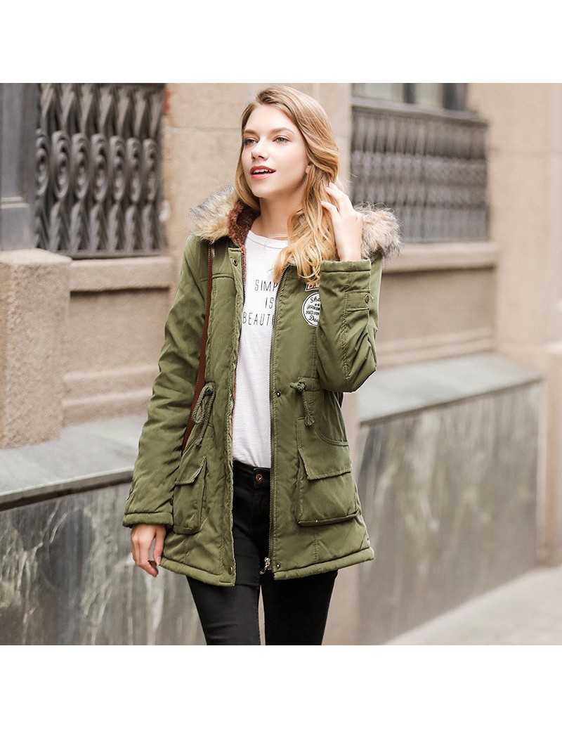 2018 New Parkas Female Women Winter Hooded Coat Thickening Cotton ...