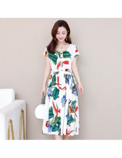 Dresses Plus Size 2019 Summer New Short-sleeved Print Vintage Dress Loose Long Dress XL-6XL Women Dress RE2336 - 9 - 42300440...