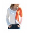 T-Shirts Women Color Block Long Sleeve Casual T-Shirts 2019 Spring Round Neck Patchwork Slim Fit Tops Tee Cotton T-Shirt Cami...