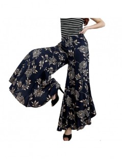 Pants & Capris 2019 New women summer pants pantalon femme print vintage trousers women Mid Wide Leg Pants - color 13 - 433981...