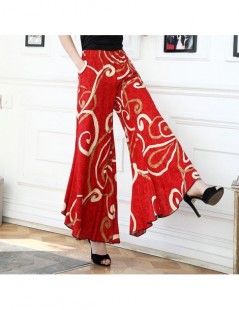 Pants & Capris 2019 New women summer pants pantalon femme print vintage trousers women Mid Wide Leg Pants - color 13 - 433981...