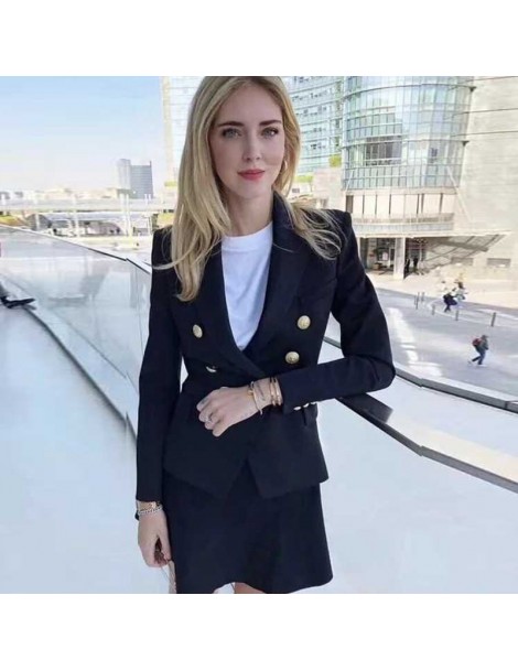 Blazers Green Blue Yellow Black White Blazer Women Office Formal Double Breasted Buttons Blazer Plus Big Size Women Blazers D...