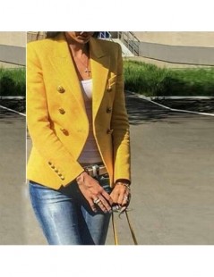 Blazers Green Blue Yellow Black White Blazer Women Office Formal Double Breasted Buttons Blazer Plus Big Size Women Blazers D...