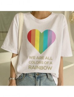 T-Shirts Rainbows T Shirt Cute Harajuku T Shirt Women Ullzang Rainbow Unicorn T-shirt Fashion Short Sleeve Tshirt Kawaii Top ...