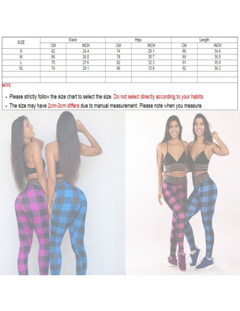 Leggings High Waist Leggings Sexy Push Up Women Plaid Printed Leggings Female Workout Jeggings For Women Scrunch Butt New Leg...