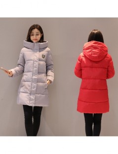 Parkas white women winter hooded warm coat plus size candy color cotton padded jacket female long parka womens wadded jaqueta...