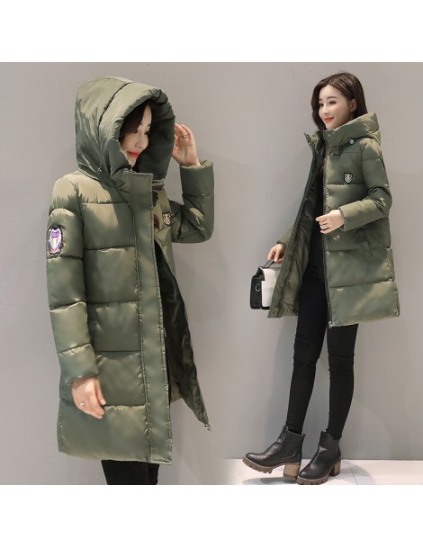 Parkas white women winter hooded warm coat plus size candy color cotton padded jacket female long parka womens wadded jaqueta...