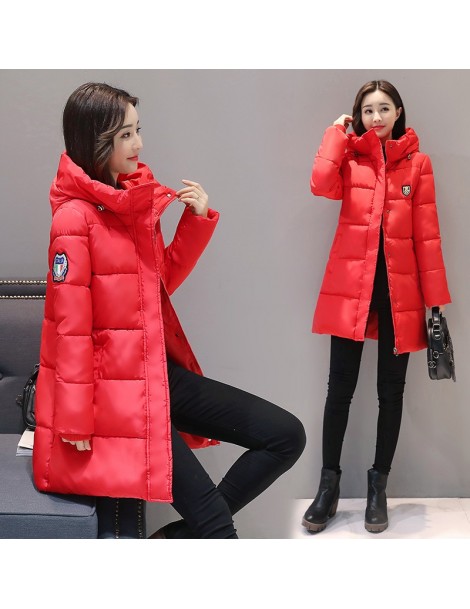 Parkas white women winter hooded warm coat plus size candy color cotton padded jacket female long parka womens wadded jaqueta...