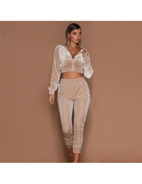 Women's Sets Casual Tracksuit For Women Short Top And Pant Spring Autumn 2 Piece Set Women Keep Warm Long Sleeve Zip Hoodies ...