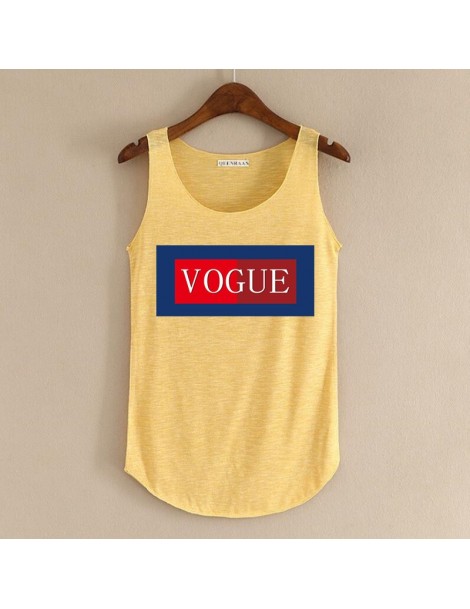 Tank Tops 2018 New Summer Vogue Slogan Printed Tank Top Womens Bamboo Cotton Breathable Fitness Sleeveless Crop Top Shirts Fo...