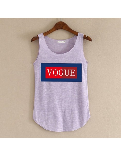 Tank Tops 2018 New Summer Vogue Slogan Printed Tank Top Womens Bamboo Cotton Breathable Fitness Sleeveless Crop Top Shirts Fo...