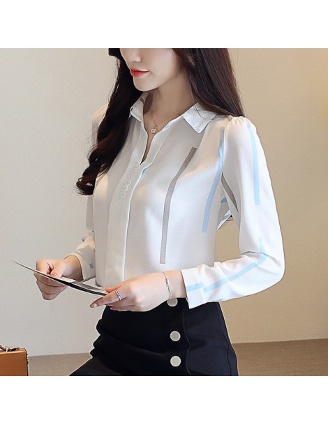 Blouses & Shirts fashion woman blouses 2019 spring long sleeve women shirts striped blouse shirt office work wear womens tops...