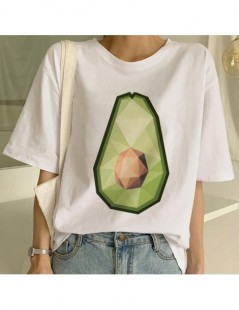 T-Shirts Cartoon Avocado Vegan Short Sleeve Cute T-shirt Womens Small Fresh Casual T Shirt Harajuku Ullzang Tshirt Fashion To...