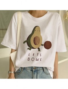 T-Shirts Cartoon Avocado Vegan Short Sleeve Cute T-shirt Womens Small Fresh Casual T Shirt Harajuku Ullzang Tshirt Fashion To...