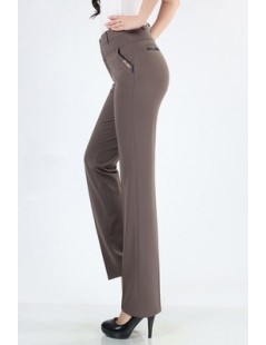 Pants & Capris Women Trousers straight pants high waist casual female pantalon femme calca feminina khaki beige red blue big ...