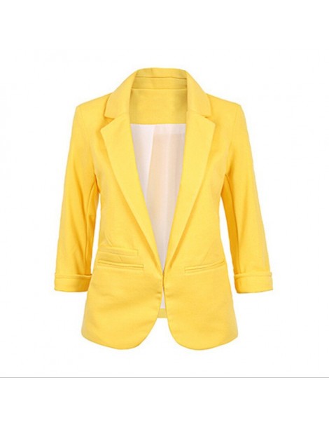 Blazers Open Front Notched Blazer 2019 autumn Women Formal Jackets Office Work Slim Fit Blazer white Ladies suits 11 colors s...