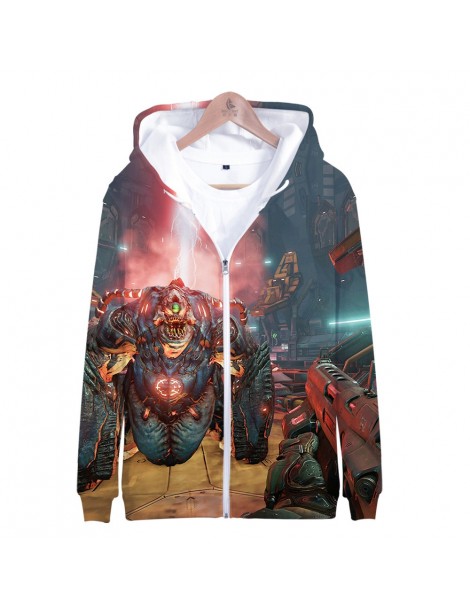 Hoodies & Sweatshirts Leisure HIP HOP 3D Game Doom Eternal Printed Zipper Hoodies Women/Men harajuku Long Sleeve zipper Hoode...