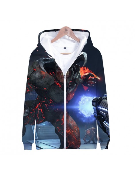 Hoodies & Sweatshirts Leisure HIP HOP 3D Game Doom Eternal Printed Zipper Hoodies Women/Men harajuku Long Sleeve zipper Hoode...